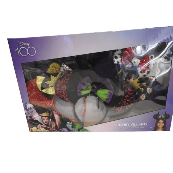 Disney 100th anniversary - Disney 5 Piece Ear Headband Box Set -Villians NIB - Picture 7 of 7